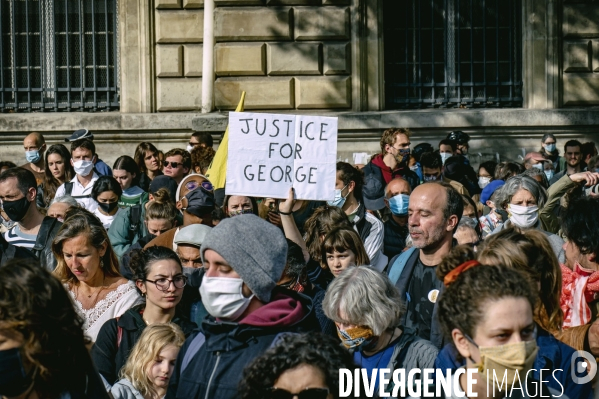 Hommage à George Floyd place de la République.