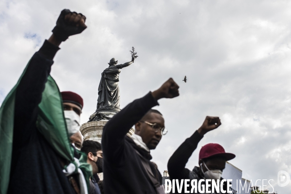 Rassemblement a l appel de sos racisme en hommage a george floyd.