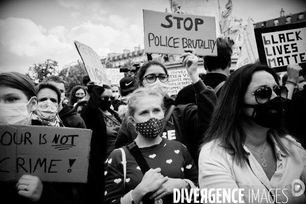 Hommage à George Floyd organisé Place de la République à Paris à l appel de SOS Racisme