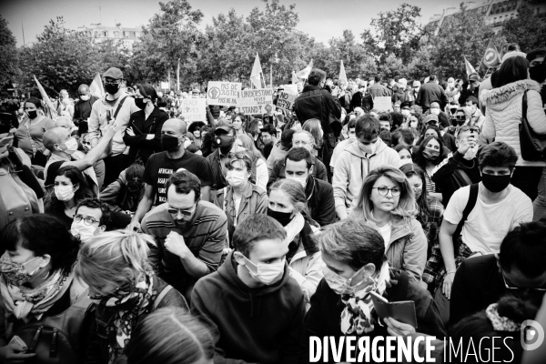 Hommage à George Floyd organisé Place de la République à Paris à l appel de SOS Racisme