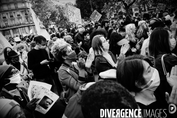 Hommage à George Floyd organisé Place de la République à Paris à l appel de SOS Racisme