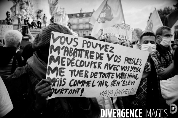 Hommage à George Floyd organisé Place de la République à Paris à l appel de SOS Racisme