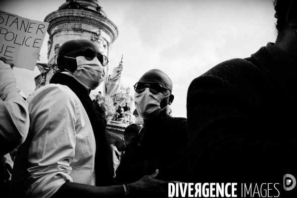 Hommage à George Floyd organisé Place de la République à Paris à l appel de SOS Racisme