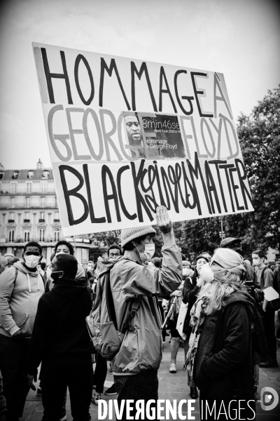 Hommage à George Floyd organisé Place de la République à Paris à l appel de SOS Racisme