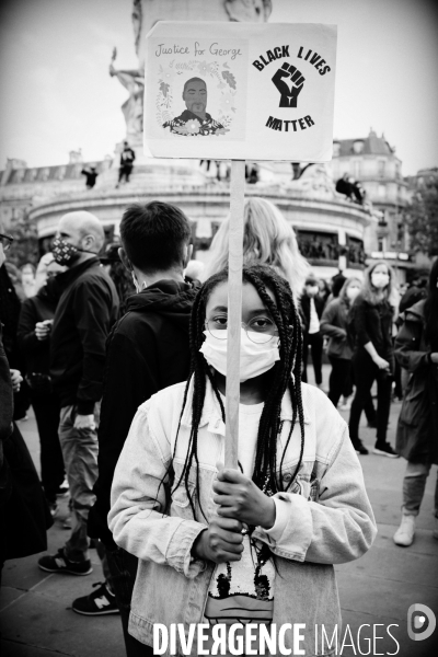 Hommage à George Floyd organisé Place de la République à Paris à l appel de SOS Racisme