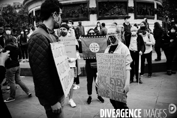 Hommage à George Floyd organisé Place de la République à Paris à l appel de SOS Racisme