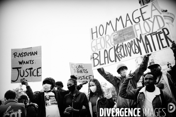 Hommage à George Floyd organisé Place de la République à Paris à l appel de SOS Racisme