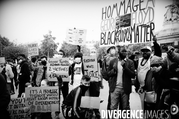 Hommage à George Floyd organisé Place de la République à Paris à l appel de SOS Racisme