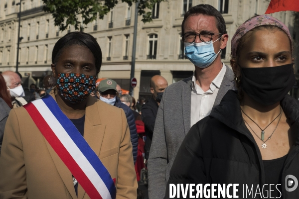 Manifestation contre le racisme et la brutalité policière à Paris. Protest against racism and police brutality in Paris.