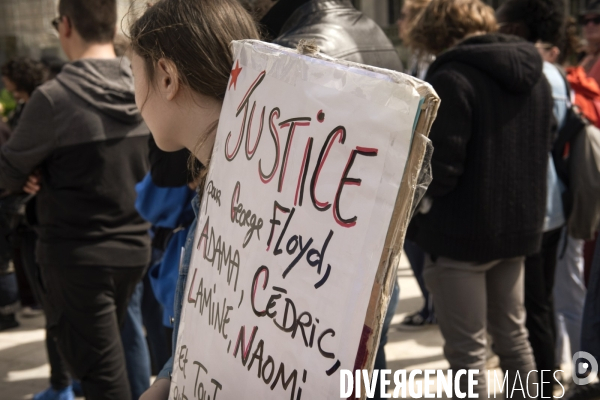 Manifestation contre le racisme et les violences policières.