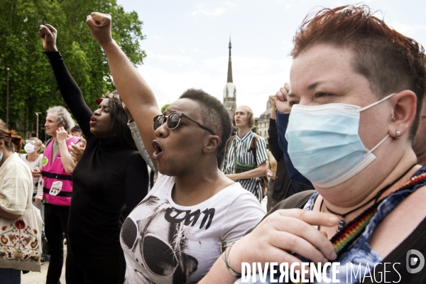 Manifestation contre le racisme et les violences policières.