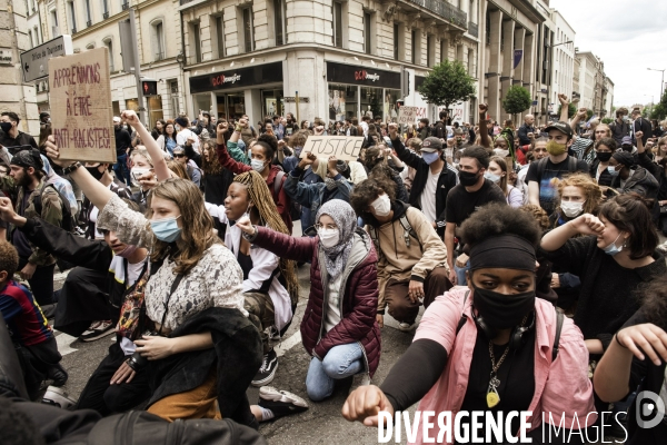 Manifestation contre le racisme et les violences policières.