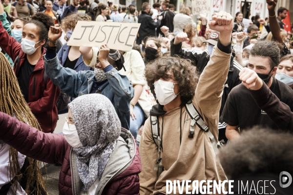 Manifestation contre le racisme et les violences policières.