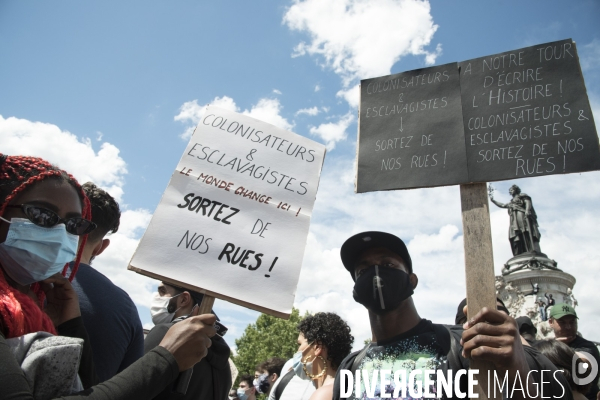 Manifestation pour Adama Traoré, organisé par le comité  Vérité et justice  et Assa Traoré : manifestation contre le racisme et les violences policières. Demonstration for Adama TRAORE, against racism and police violence.