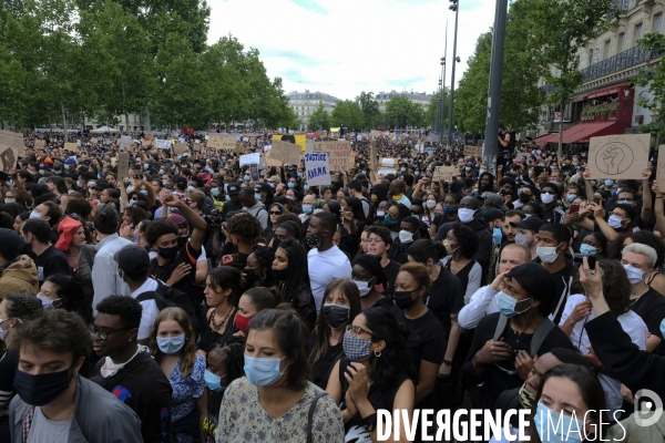 Manifestation contre la violence policière et anti raciste. Protest against police brutality and and Anti racist.