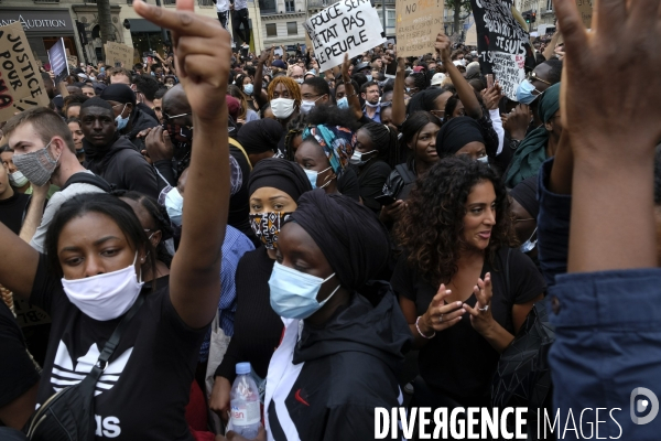 Manifestation contre la violence policière et anti raciste. Protest against police brutality and and Anti racist.