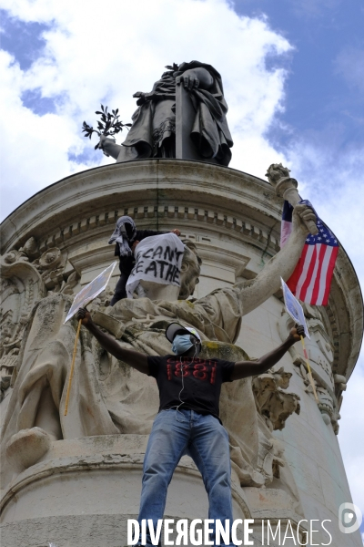 Manifestation contre la violence policière et anti raciste. Protest against police brutality and and Anti racist.