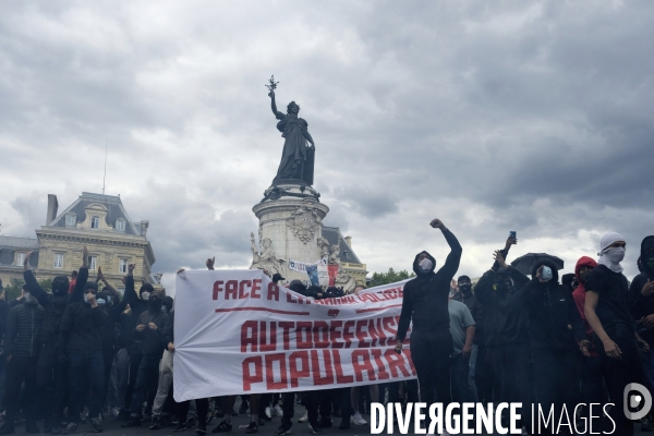 Manifestation contre la violence policière et anti raciste. Protest against police brutality and and Anti racist.