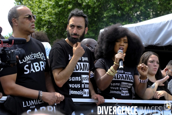 Manifestation contre la violence policière et anti raciste. Protest against police brutality and and Anti racist.