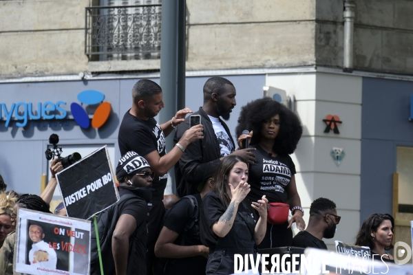 Manifestation contre la violence policière et anti raciste. Protest against police brutality and and Anti racist.