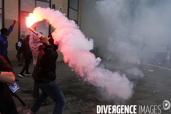 Manifestation contre la violence policière et anti raciste. Protest against police brutality and and Anti racist.