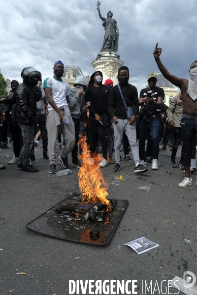 Manifestation contre la violence policière et anti raciste. Protest against police brutality and and Anti racist.