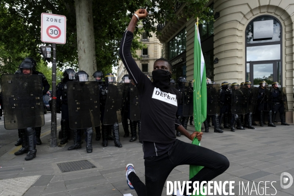 Manifestation contre la violence policière et anti raciste. Protest against police brutality and and Anti racist.