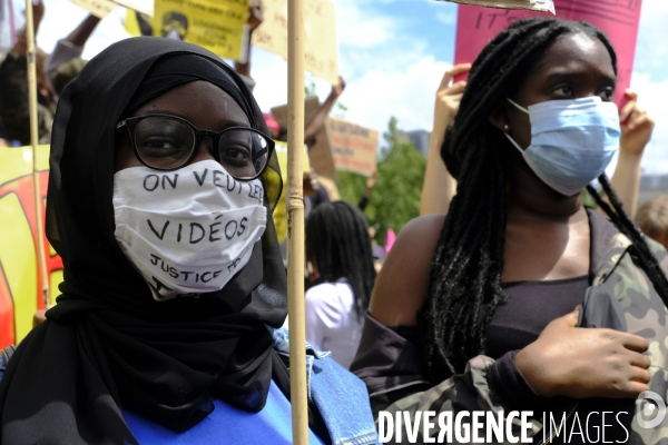 Manifestation contre la violence policière et anti raciste. Protest against police brutality and and Anti racist.