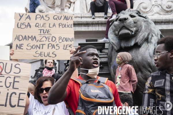 Manifestation pour la justice et contre les violences policières