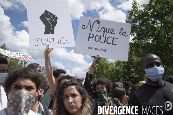 Manifestation pour la justice et contre les violences policières