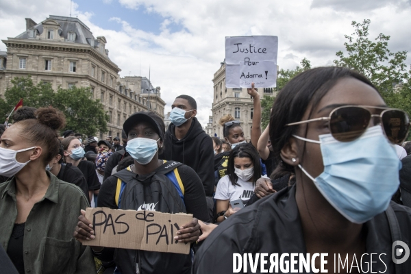 Manifestation pour la justice et contre les violences policières