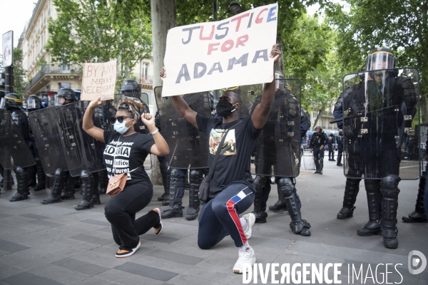 Manifestation pour la justice et contre les violences policières