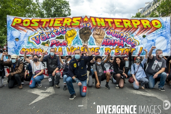 Manifestion contre les violences policière et justice pour Adama Traoré