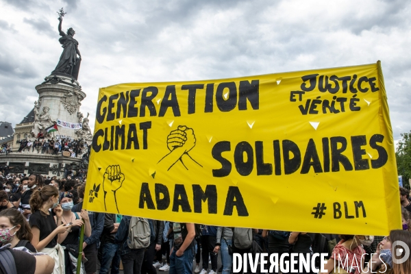 Manifestion contre les violences policière et justice pour Adama Traoré