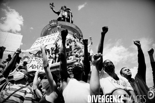 Manifestation antiraciste et contre les violences policières en hommage à Adama Traoré