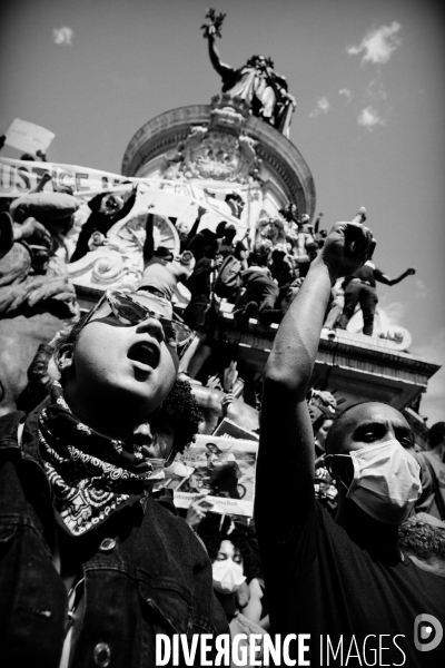 Manifestation antiraciste et contre les violences policières en hommage à Adama Traoré