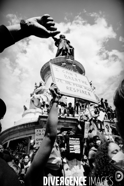 Manifestation antiraciste et contre les violences policières en hommage à Adama Traoré