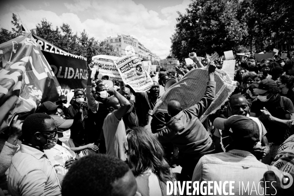 Manifestation antiraciste et contre les violences policières en hommage à Adama Traoré