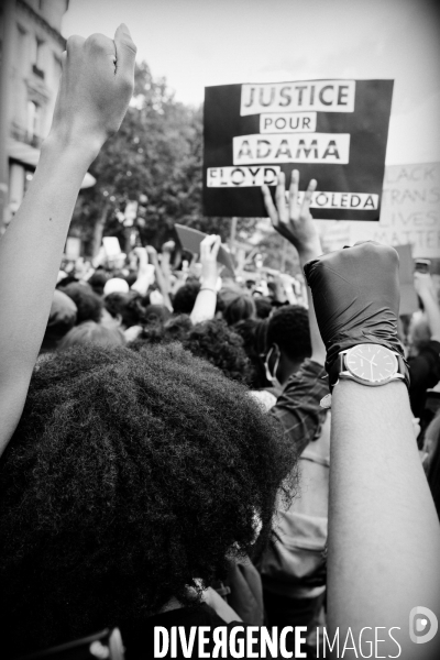 Manifestation antiraciste et contre les violences policières en hommage à Adama Traoré