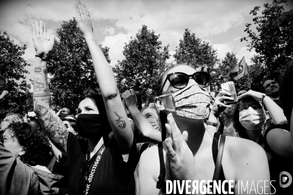 Manifestation antiraciste et contre les violences policières en hommage à Adama Traoré