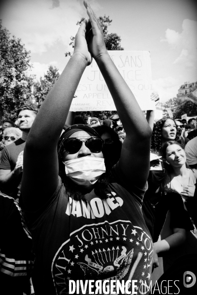 Manifestation antiraciste et contre les violences policières en hommage à Adama Traoré