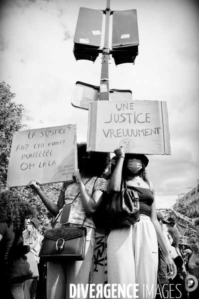 Manifestation antiraciste et contre les violences policières en hommage à Adama Traoré