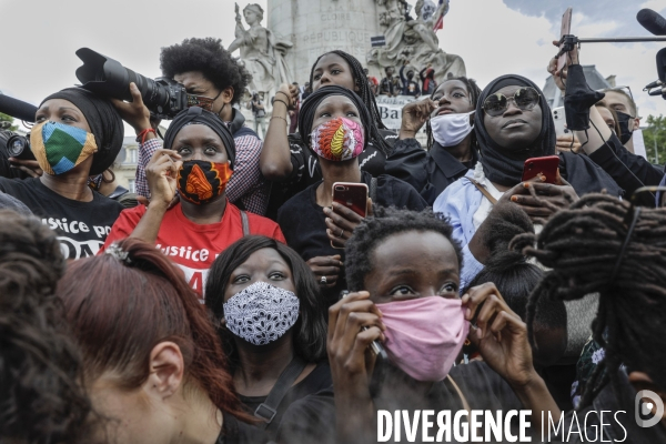 Manifestation contre le racisme et les violences policières à l appel du Comite Adama TRAOR¢