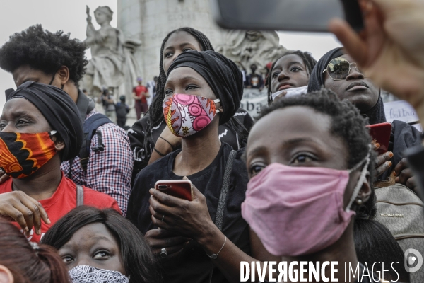 Manifestation contre le racisme et les violences policières à l appel du Comite Adama TRAOR¢