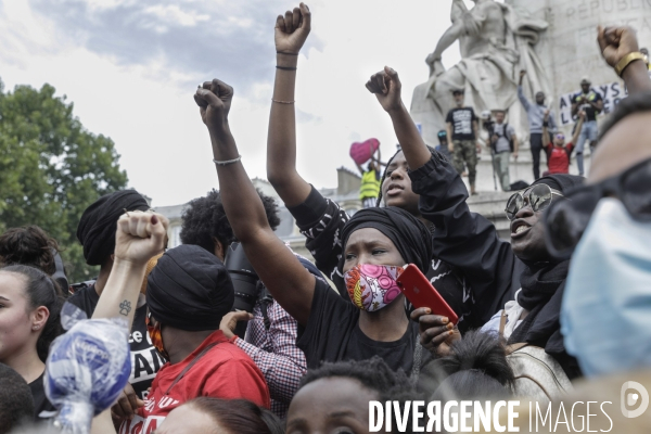 Manifestation contre le racisme et les violences policières à l appel du Comite Adama TRAOR¢