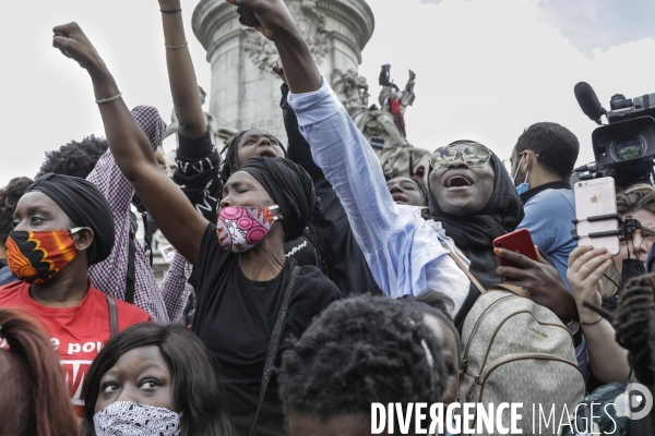 Manifestation contre le racisme et les violences policières à l appel du Comite Adama TRAOR¢