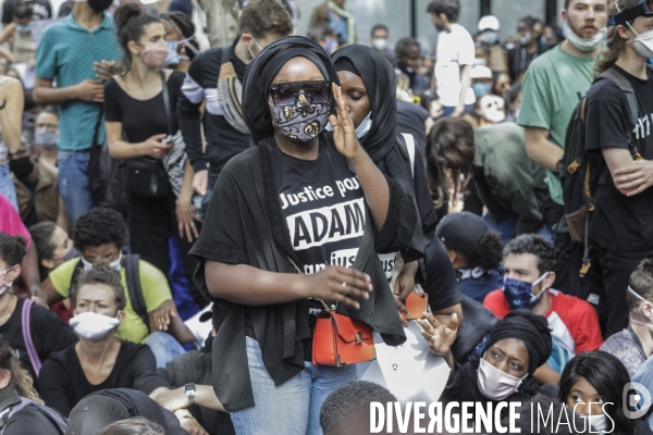 Manifestation contre le racisme et les violences policières à l appel du Comite Adama TRAOR¢