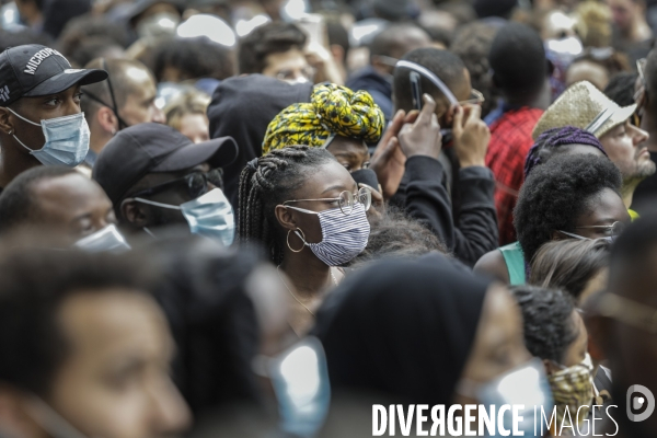Manifestation contre le racisme et les violences policières à l appel du Comite Adama TRAOR¢