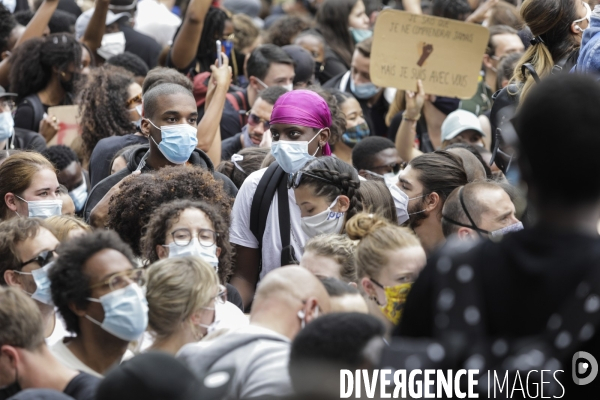 Manifestation contre le racisme et les violences policières à l appel du Comite Adama TRAOR¢