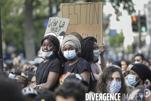 Manifestation contre le racisme et les violences policières à l appel du Comite Adama TRAOR¢